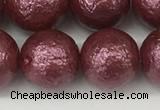 CSB2265 15.5 inches 14mm round wrinkled shell pearl beads wholesale