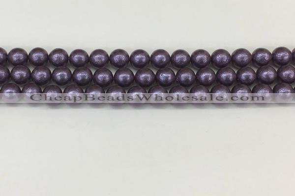 CSB2271 15.5 inches 6mm round wrinkled shell pearl beads wholesale