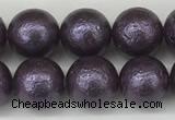 CSB2272 15.5 inches 8mm round wrinkled shell pearl beads wholesale