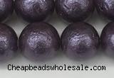 CSB2274 15.5 inches 12mm round wrinkled shell pearl beads wholesale