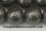 CSB2326 15.5 inches 16mm round wrinkled shell pearl beads wholesale