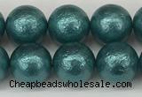 CSB2333 15.5 inches 10mm round wrinkled shell pearl beads wholesale