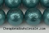 CSB2336 15.5 inches 16mm round wrinkled shell pearl beads wholesale