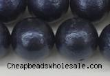 CSB2345 15.5 inches 14mm round wrinkled shell pearl beads wholesale