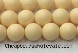 CSB2380 15.5 inches 4mm round matte wrinkled shell pearl beads