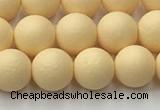 CSB2381 15.5 inches 6mm round matte wrinkled shell pearl beads