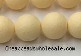 CSB2383 15.5 inches 10mm round matte wrinkled shell pearl beads