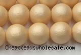 CSB2401 15.5 inches 6mm round matte wrinkled shell pearl beads