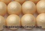 CSB2403 15.5 inches 10mm round matte wrinkled shell pearl beads