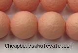 CSB2424 15.5 inches 12mm round matte wrinkled shell pearl beads