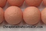 CSB2425 15.5 inches 14mm round matte wrinkled shell pearl beads