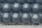 CSB2471 15.5 inches 6mm round matte wrinkled shell pearl beads
