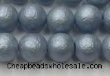 CSB2472 15.5 inches 8mm round matte wrinkled shell pearl beads