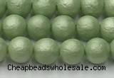 CSB2531 15.5 inches 6mm round matte wrinkled shell pearl beads