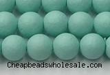 CSB2551 15.5 inches 6mm round matte wrinkled shell pearl beads