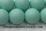 CSB2554 15.5 inches 12mm round matte wrinkled shell pearl beads
