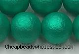 CSB2566 15.5 inches 16mm round matte wrinkled shell pearl beads