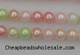CSB301 15.5 inches 8mm round mixed color shell pearl beads
