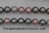 CSB315 15.5 inches 8mm round mixed color shell pearl beads