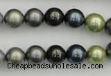 CSB340 15.5 inches 10mm round mixed color shell pearl beads