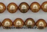 CSB387 15.5 inches 14mm round mixed color shell pearl beads
