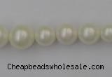 CSB401 15.5 inches 8mm - 16mm round shell pearl beads