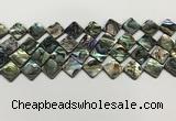 CSB4119 15.5 inches 10*10mm diamond abalone shell beads wholesale