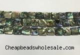 CSB4146 15.5 inches 14*14mm square abalone shell beads wholesale