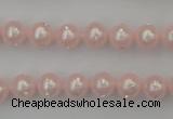 CSB429 15.5 inches 8mm round shell pearl with rhinestone beads