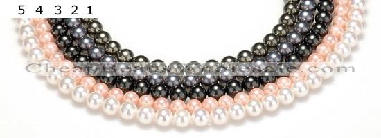 CSB46 16 inches 16mm round shell pearl beads Wholesale