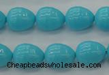 CSB555 15.5 inches 12*15mm whorl teardrop shell pearl beads