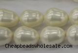 CSB565 15.5 inches 14*18mm whorl teardrop shell pearl beads