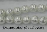 CSB600 15.5 inches 10mm whorl round shell pearl beads