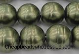 CSB647 15.5 inches 18mm whorl round shell pearl beads