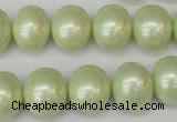CSB809 15.5 inches 13*15mm oval shell pearl beads wholesale