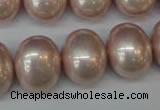 CSB829 15.5 inches 16*19mm oval shell pearl beads wholesale