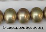 CSB833 15.5 inches 16*19mm oval shell pearl beads wholesale