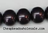 CSB839 15.5 inches 16*19mm oval shell pearl beads wholesale