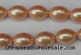 CSB848 15.5 inches 10*14mm rice shell pearl beads wholesale