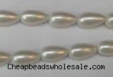 CSB855 15.5 inches 8*14mm teardrop shell pearl beads wholesale