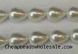 CSB862 15.5 inches 10*14mm teardrop shell pearl beads wholesale