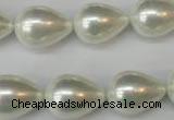 CSB871 15.5 inches 13*18mm teardrop shell pearl beads wholesale