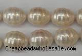 CSB885 15.5 inches 13*16mm whorl teardrop shell pearl beads wholesale