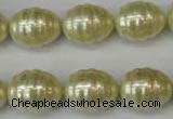 CSB887 15.5 inches 13*16mm whorl teardrop shell pearl beads wholesale