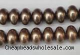 CSB905 15.5 inches 8*12mm rondelle shell pearl beads wholesale