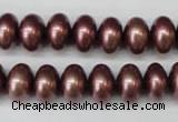 CSB906 15.5 inches 8*12mm rondelle shell pearl beads wholesale