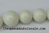 CSB925 15.5 inches 8mm - 14mm round shell pearl beads wholesale