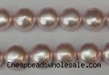 CSB941 15.5 inches 12mm flat round shell pearl beads wholesale