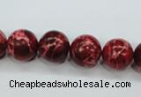 CSE165 15.5 inches 16mm round dyed natural sea sediment jasper beads