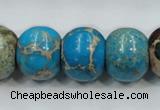 CSE64 15.5 inches 15*18mm rondelle dyed natural sea sediment jasper beads